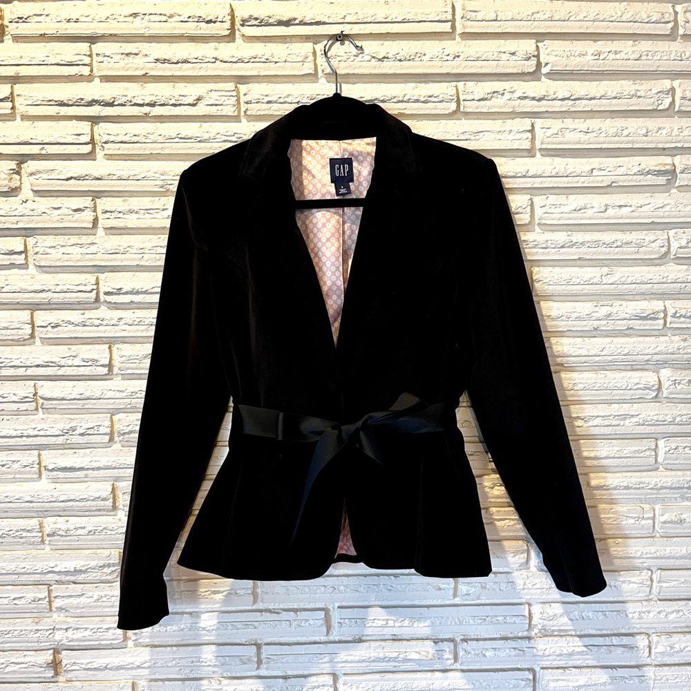 Velvet Gap blazer with ribbon tie